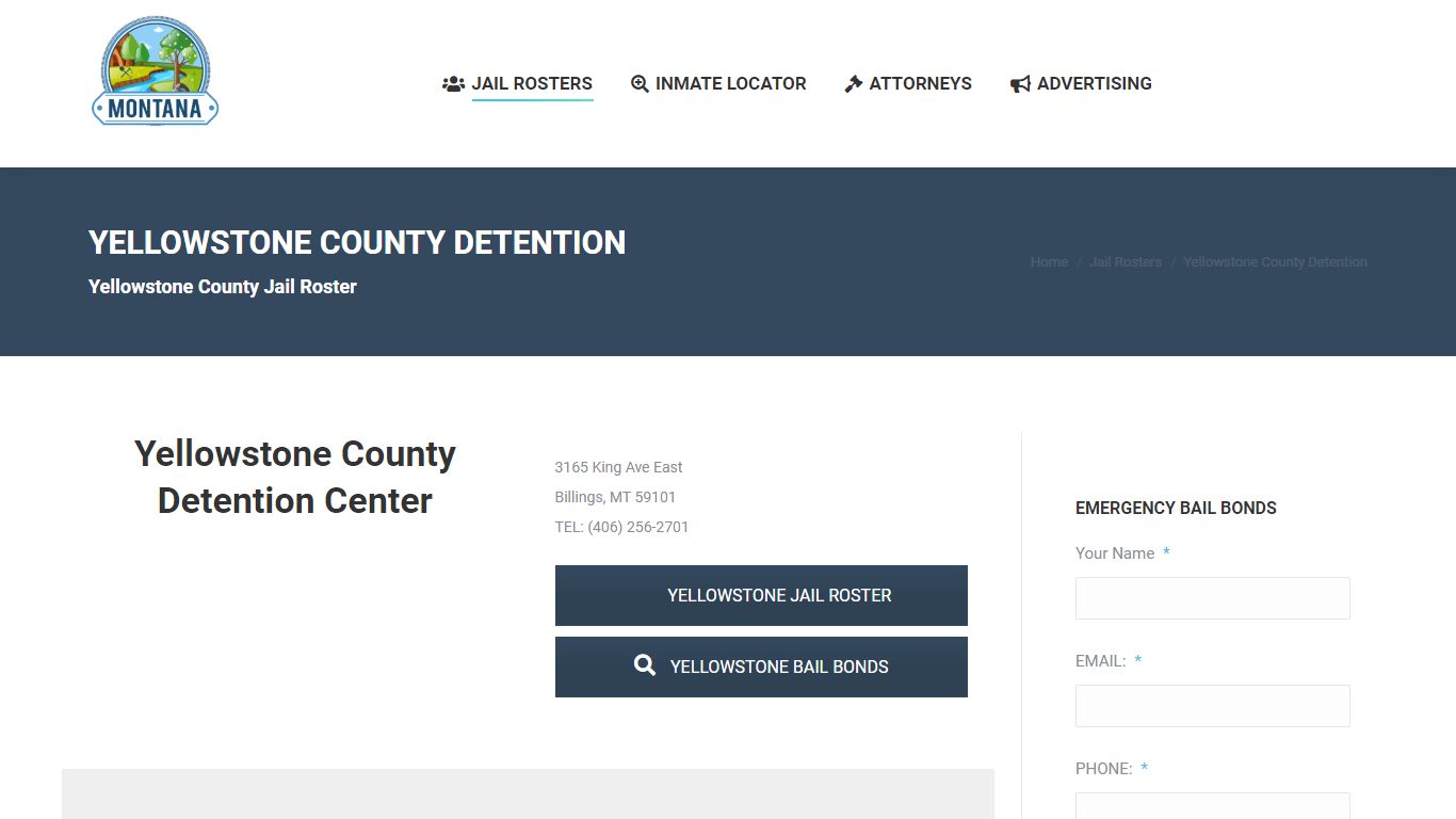 Yellowstone County Detention - MONTANA JAIL ROSTER