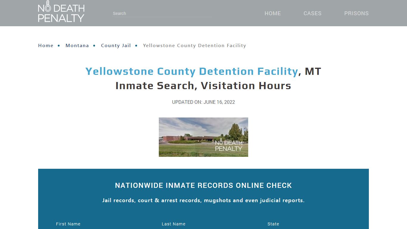 Yellowstone County Detention Facility, MT Inmate Search ...